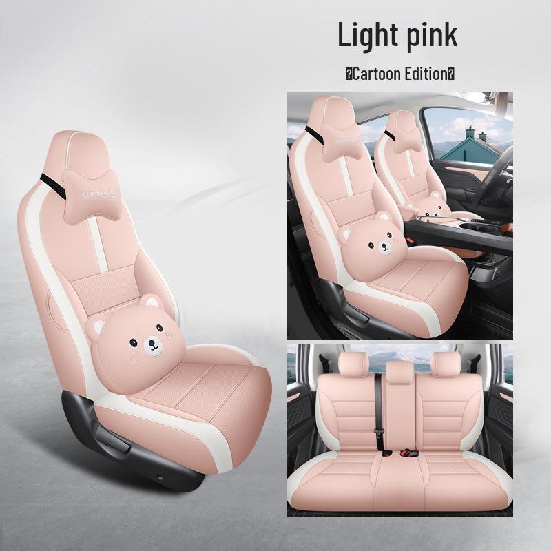 Sihao E10X Car Seat Cushion - Full Leather, Universal Fit, Four Seasons, One-Piece Design for Five-Seaters