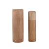1Pcs Natural Bamboo Bamboo Tea Canister With Lid Round Design Tea Storage Box Primary Color Spice Container Jar