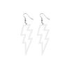 Geometric Acrylic Lightning Bolt Earrings: Bold, Fashionable Statement Jewelry for Women