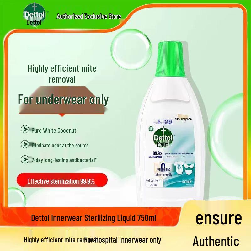 Dettol 750ml Sterilizing Liquid - Clothing Detergent for Underwear & Mite Removal