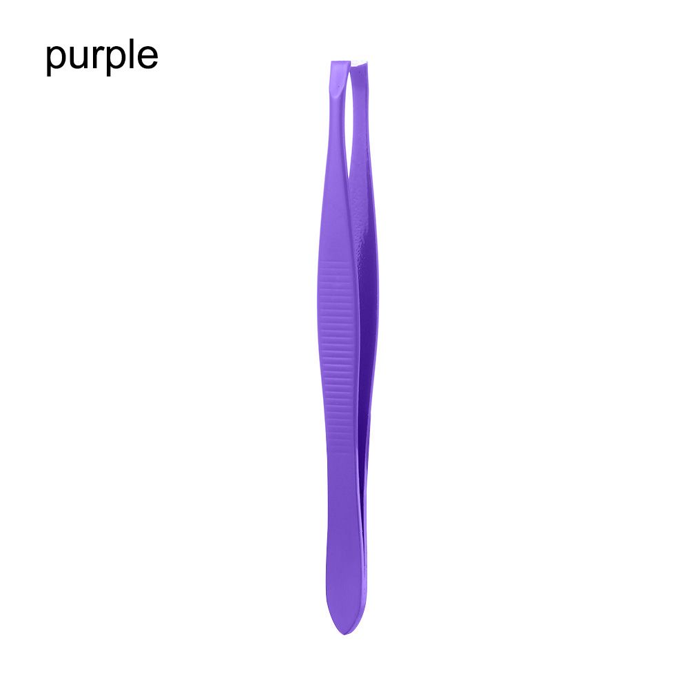 

New Slant Head Makeup Tools Eyebrow Tweezer Hair Removal Brow Trimmer False Eyelash Clip positive mouth фіолетовий