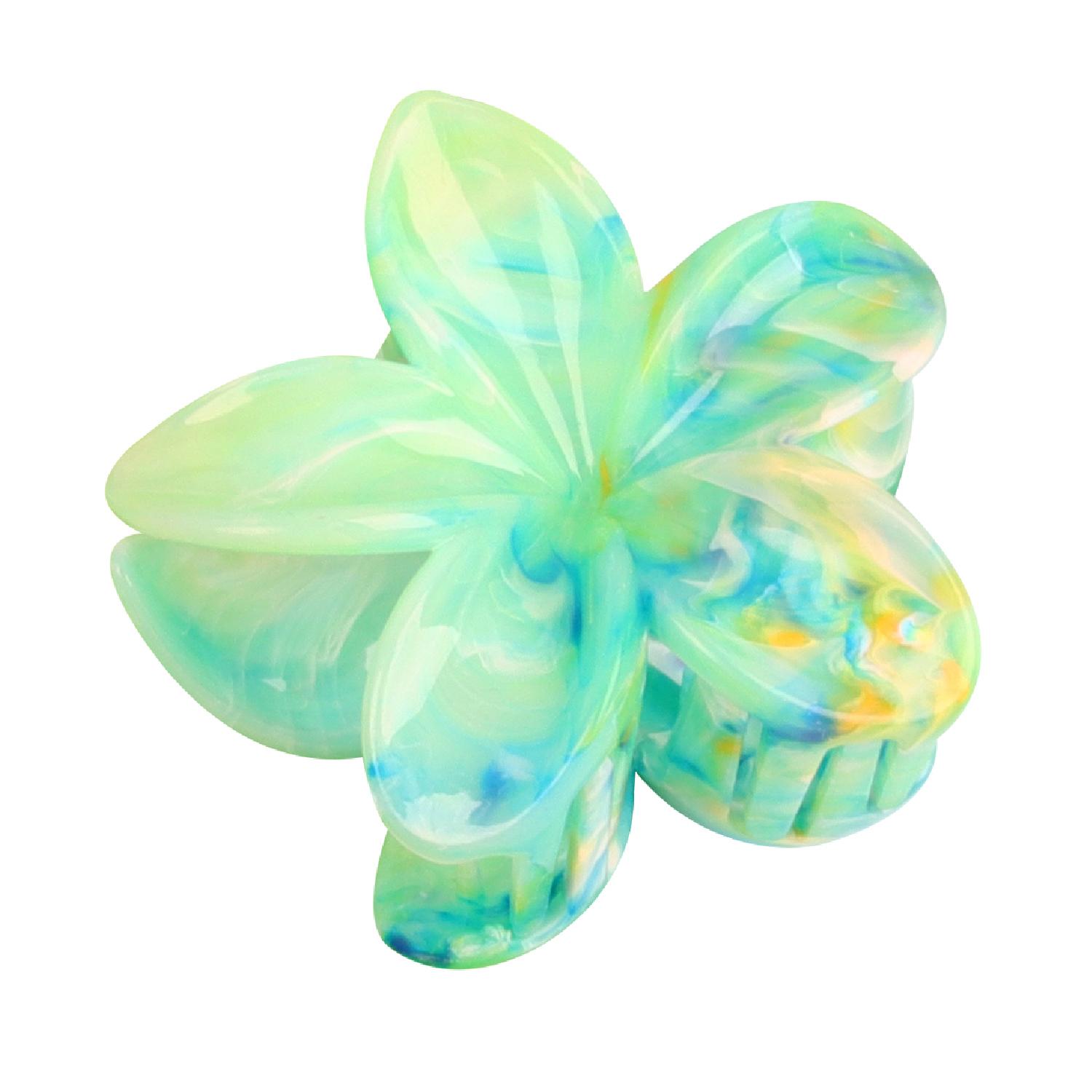 

1PC Large Flower Hair Claws Clips Rainbow 3inch Big Hair Clip Claws Plastic Hair Jaw Claws Fashion Women Girls Hair Acessories
