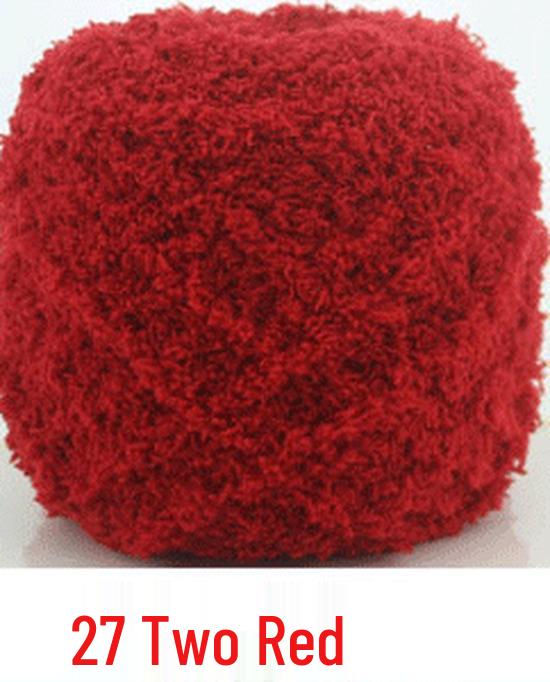 Dreifädiges Korallenfleece Flauschgarn für handgestrickte Chunky Schals und Handtücher