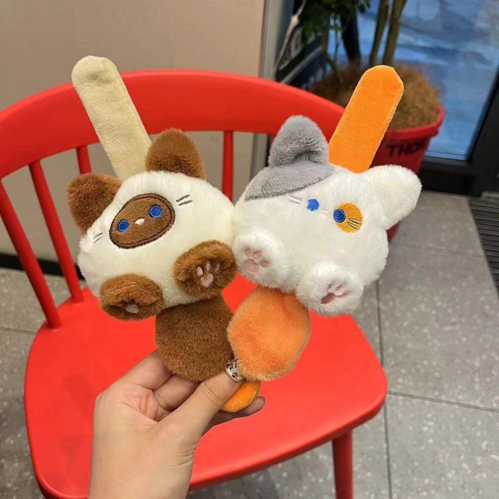 Pink Cat Plush Doll Slap Bracelet Siamese Cat Capybara Plush Wrist Band Home Decor