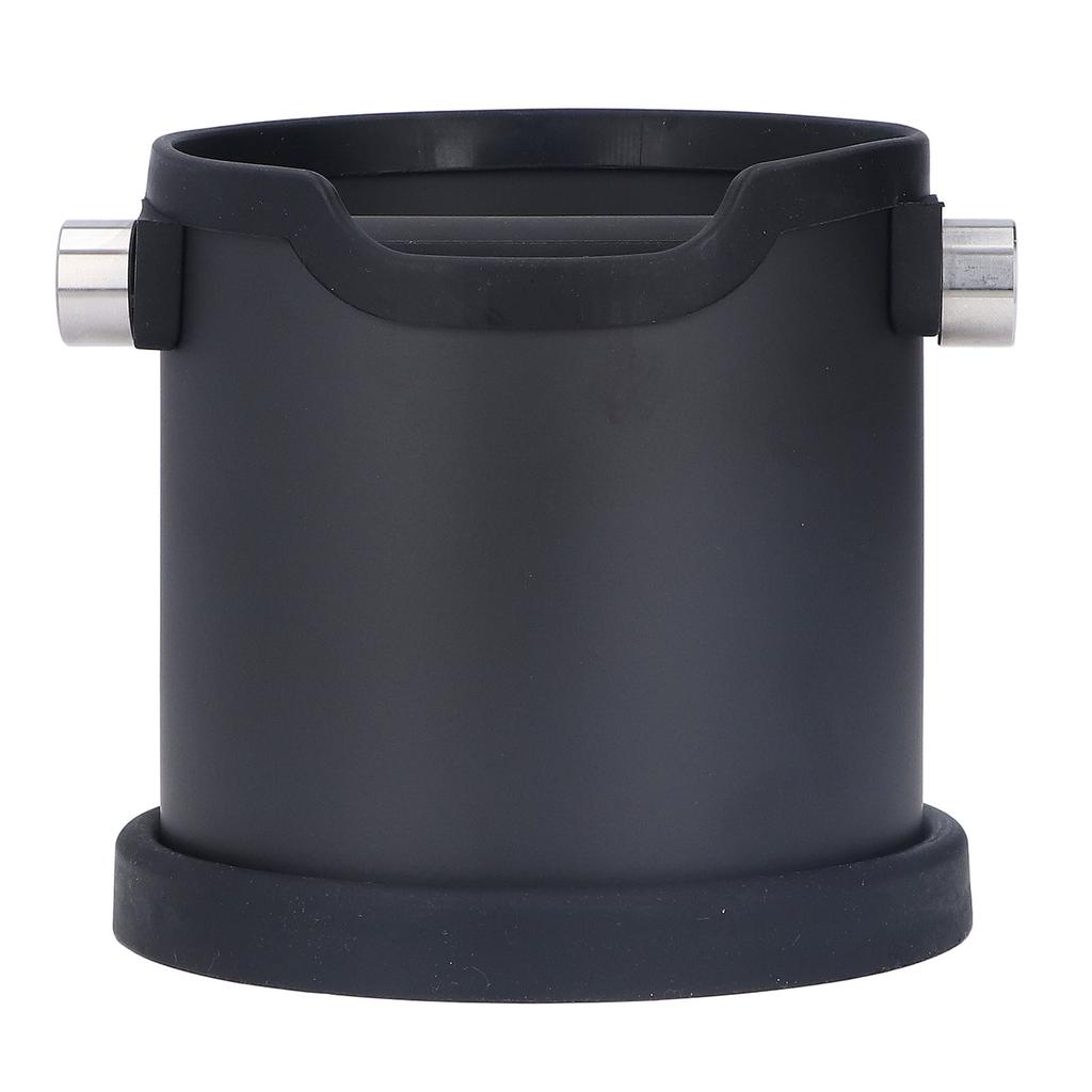 Coffee Knock Box Stainless Steel Grounds Storage Bucket Container with Non Slip Silicone Pad