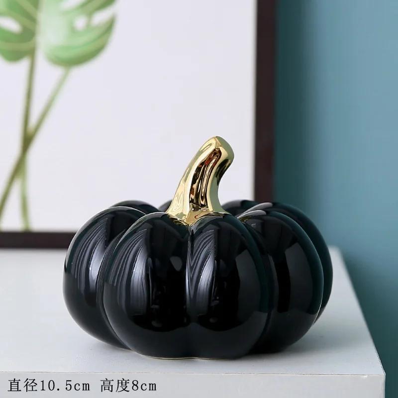 Ceramic Pumpkin Ornament Figurines Bedroom Living Room Wedding Gift Creative Home Accessories Craft Ceramic Sculpture Home Decor
