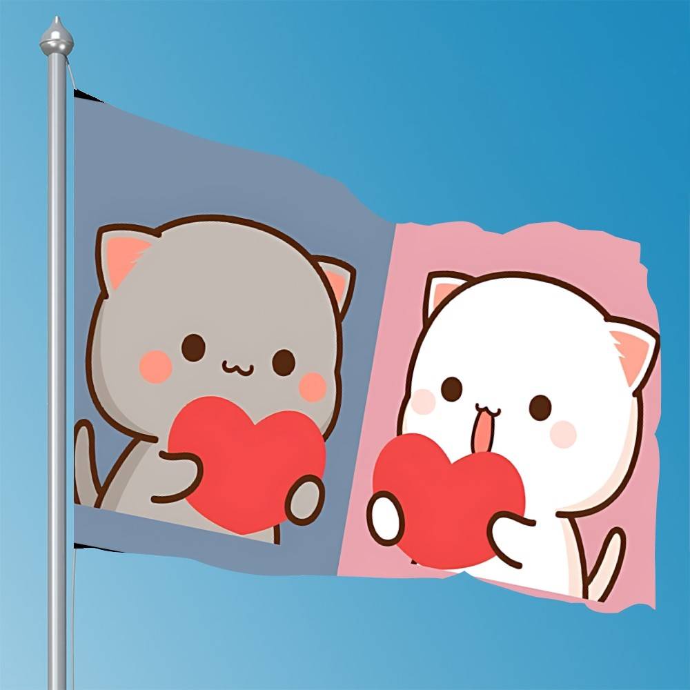 

wPeachsAndGomaCat MatsFlags Room Decor Outdoor Decors Personalized Items Flags For Bedrooms Home Funny 74x94cm(29x37in)