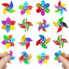 15pcs Windmill Small Top Fidget Spinner Colorful Fingertip Top Guest New Year's Gift Kindergarten Prize Stress Relief Toy