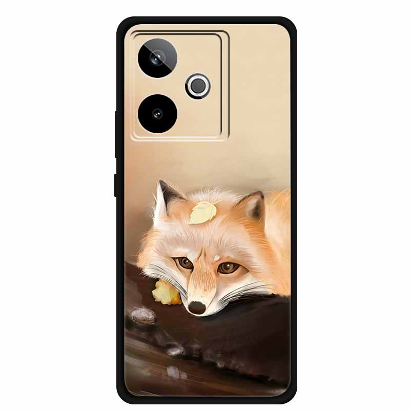 For Realme GT 7T GT7 Case Cool Animal Protective Silicone Back Cover Cases For Realme GT 7 Black Phone Funda Realme GT 7T Coque