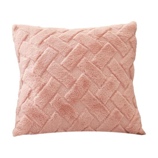 Plüsch-Kissenbezug Flauschiger Überwurf-Kissenbezug Quadratischer Kissenbezug mit verdecktem Reißverschluss für Wohnzimmer Schlafzimmer Heimbüro Dekoration