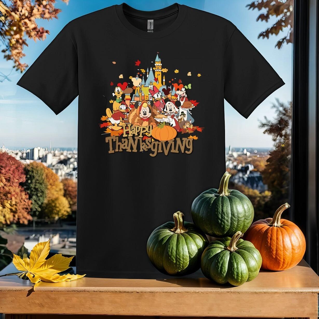 Disney Mickey and Friends Happy T-shirt T shirt Men Women Unisex Tshirt SY209 S