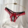 Low Waist Underwear for Women Open Crotch See-through Thong Sweet Lace Underpants  Ladies Girls