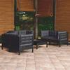 VidaXL Solid Pine Wood Garden Lounge Set 7 Pcs with Cushions Patio Furniture Outdoor Furniture Garden Furniture 3096254