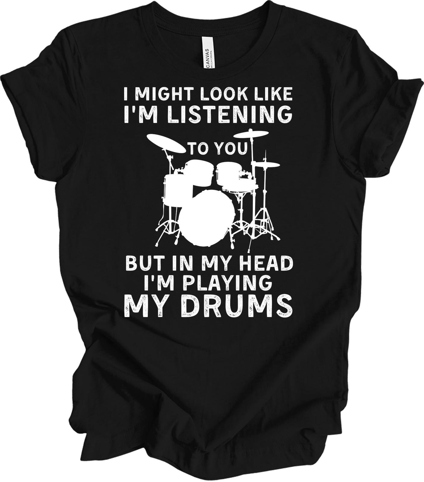 Drummer Mom T-Shirt Funny Drum Set Art Percussion Lover Gift for Women New Mom XXXL