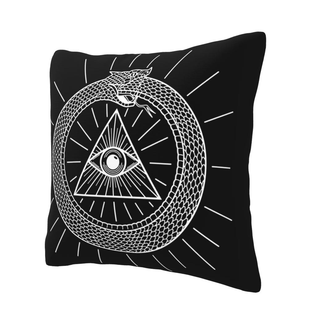 All-seeing Eye Soteric Of Ouroboros Snake Square Pillowcase Pillow Cover Cushion Zip Decorative Throw Pillow for Home Bedroom