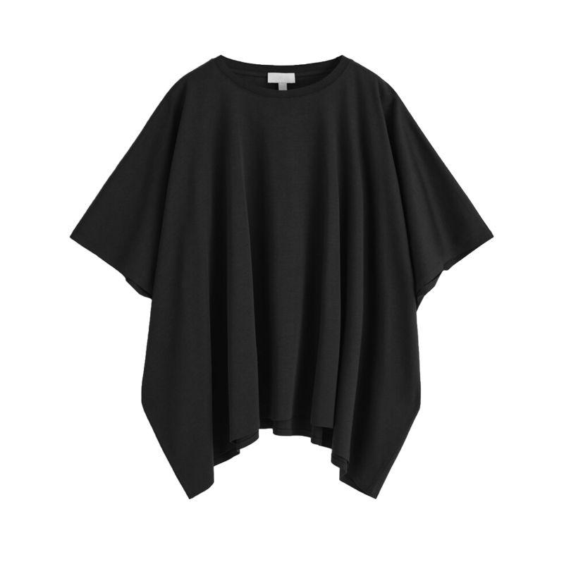 

CS Летний Новый Продукт Женская Одежда Французский Минималистичный Стиль Хлопок Повседневный Круглый Вырез Короткий Рукав Футболка Топ 1293842 Black L