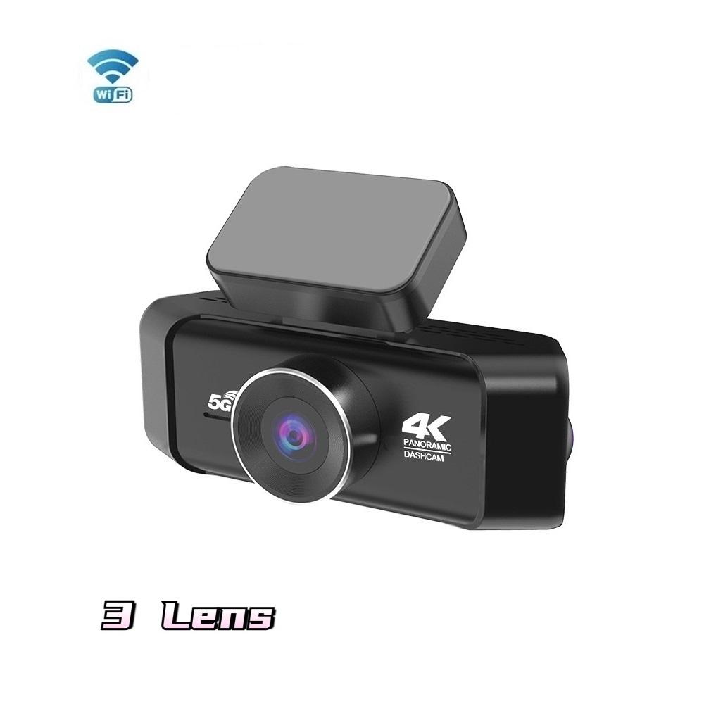 

4K 360° Quad HD Dash Cam with Night Vision, WiFi, 4 Lenses & Rear Backup Camera 3 Lens чорний