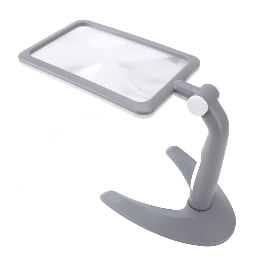 Lupe mit Lichtständer 48 LEDs 2,5-fache Drehung 3 Farbtemperaturen Lupe zum Lesen für Senioren Niedrig