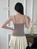 Modal Cashmere Brushed Mulberry Silk Women's Warm Vest with Integrated Cup Camisole