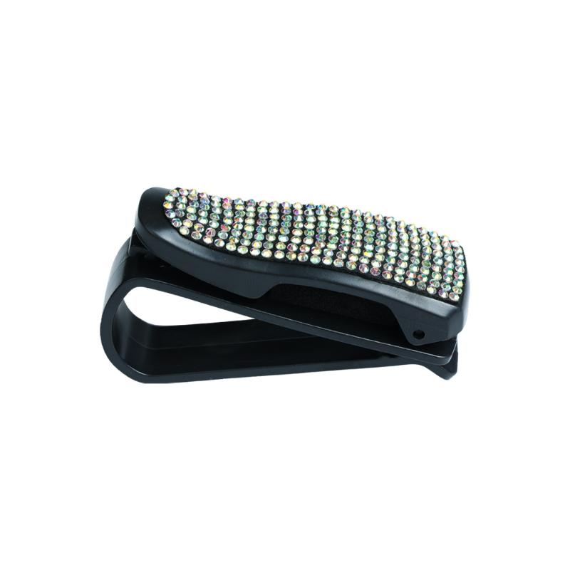 Universal Car Sunglasses Clip Sun Visor Glasses Holder Box with Card Ticket Compartment for Efficiency