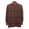 Givenchy Old Check Pattern Long Sleeve Half Button Shirt 9 Brown Women Used