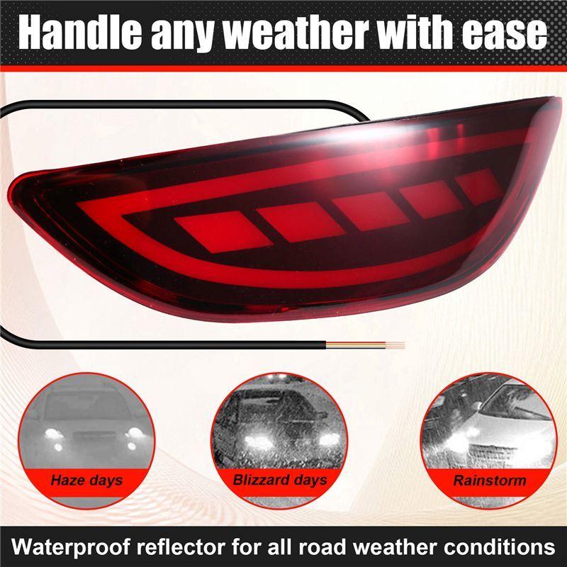 Car LED Rear Bumper Light For Accent Verna Solaris Brio 2008-2015 Tail Reflector Brake Fog Lamp Turn Signal