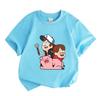 Kids Boys Girls 100% Cotton Crew Neck Short Sleeve T-Shirt,