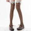 Calze da donna stile giapponese Calzini alti al ginocchio Calzini lunghi in nylon trasparente ultrasottile Calzini al ginocchio JK Lolita per ragazze dolci