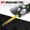 Laser Level Tool Multipurpose Cross Line Laser Kit with 8 Feet Measuring Tape Ruler Easy to Use for Home Construction