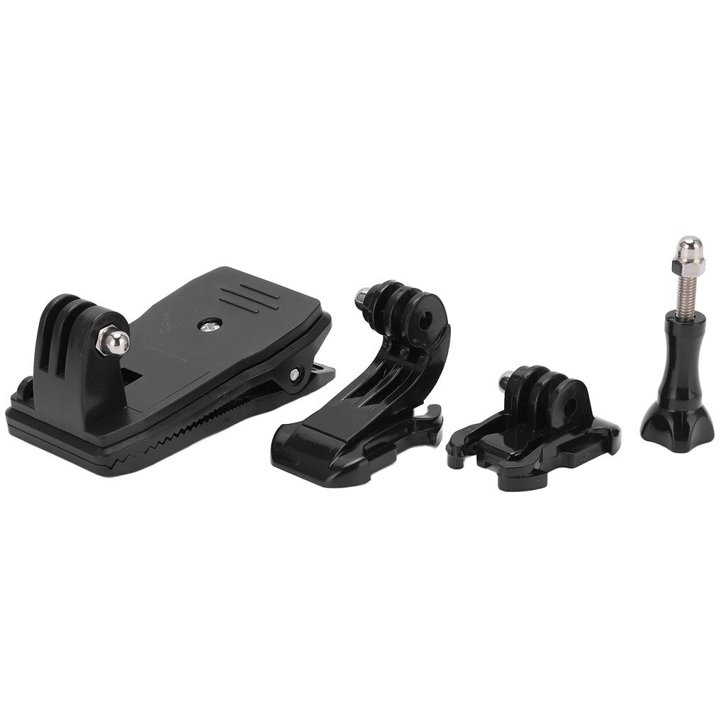 Action Camera Clip Holder Wearable Equipment 360 degrees  Rotation Base Clamp Backpack Strap Clip with J Hook Buckle