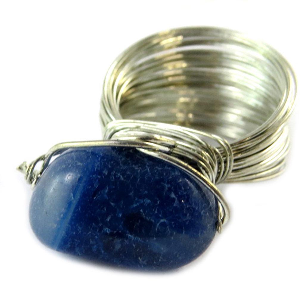 Silverblå 'Mineralia' ring