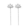 Trendy Style Charm Metal Earrings Elegant Flower Drooping Earring  Special Events