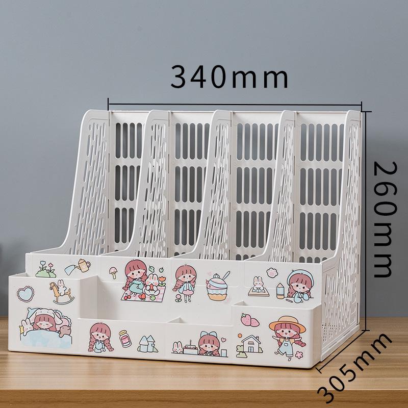 Four-Section Thickened Desktop Document Holder and Book Stand