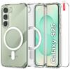 Case for Samsung Galaxy S25 REINFORCED for MAGSAFE CLEAR CASE + 9H Glass