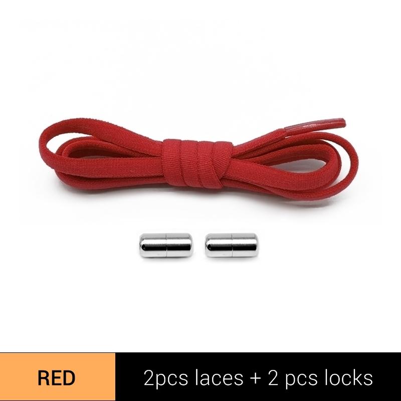 Version Elastic No Tie Shoelaces Metal Lock Shoe Laces For Kids Adult Sneakers Quick Shoelaces Semicircle Shoestrings