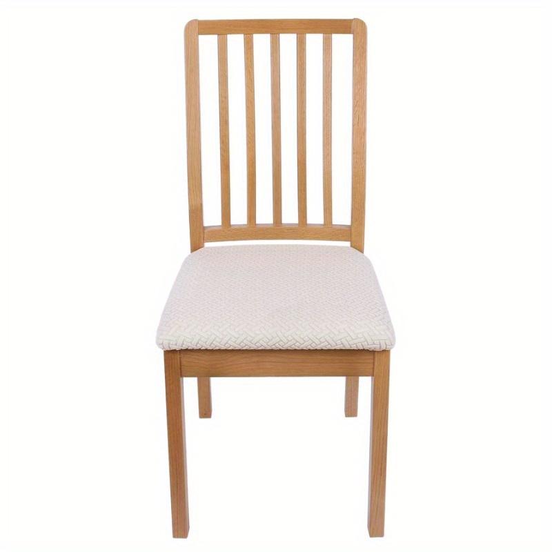 Jacquard Chair Seat Cover Dining Room Chair Slipcover Taupe 1pc