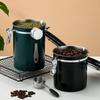 Recipient Sigilat de 1,5L Capacitate Mare Rezistent la Mucegai Oțel Inoxidabil Etanș Recipient pentru Cafea cu Lingură pentru Bucătărie