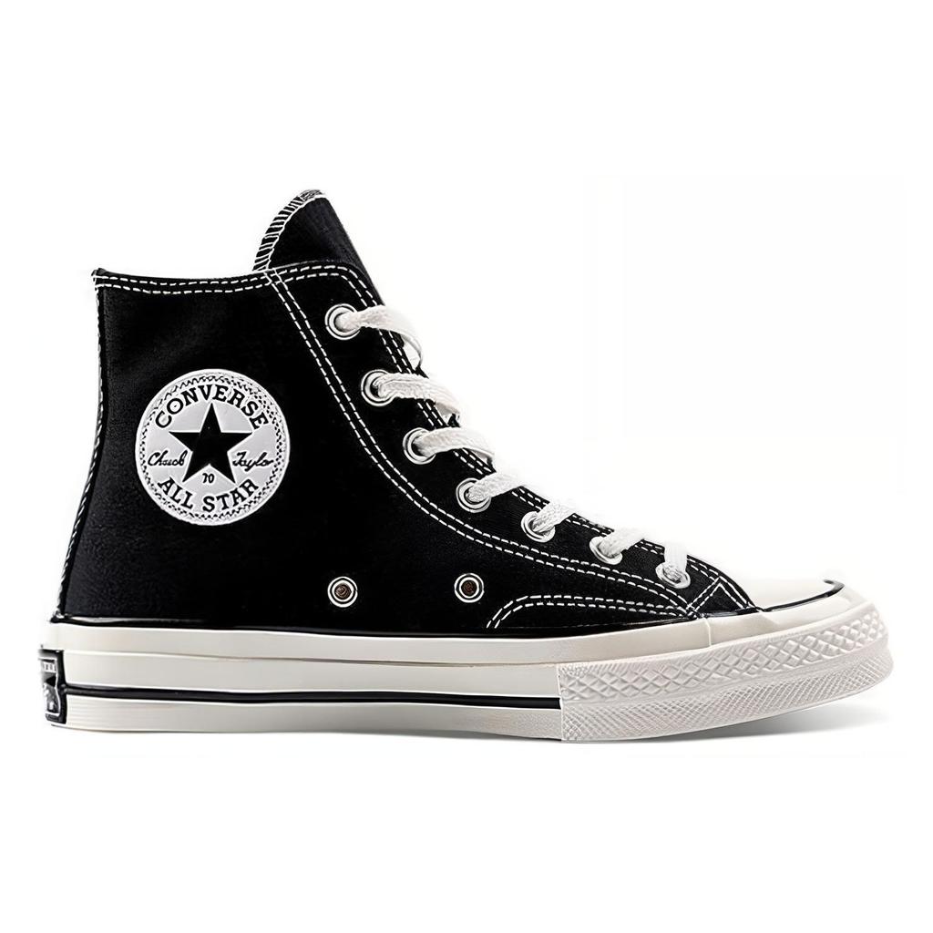 Converse Chuck 70 Hi Durable Non-Slip Comfortable High-Top Canvas Shoes Unisex Sneakers Black A162050C