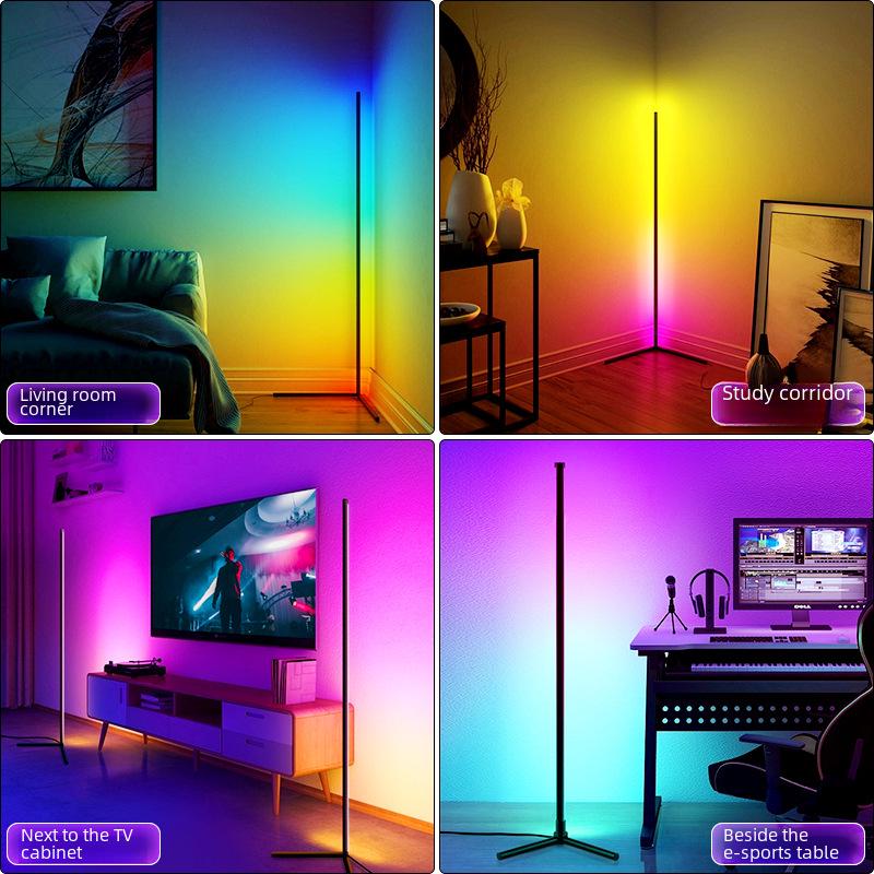 Wow, Colorful Bluetooth Floor Lamp for Living Room or Bedroom with Remote-Controlled Music Atmosphere, Nordic Corner Lamp.