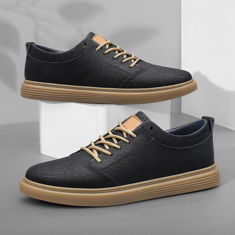 Fashion Mens Fashion Skateboard Footwear New Spring Autumn Sports Casual Shoes Genuine Leather Men Tenis Masculino Man Business Sneakers