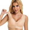 Reggiseno da Notte Sexy da Donna Taglie Forti con Pizzo, Sottile, con Allacciatura Anteriore, Senza Ferretto, Modellante, Coppe Fisse