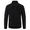 Men's Plus Size Thickened Velvet Zipper Cardigan Sweater - Youth Casual Stand Collar Pullover for Autumn and Winter