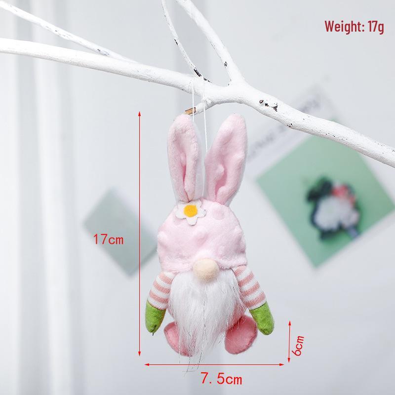 Easter Bunny Pendant: Cute Faceless Radish Doll Ornament