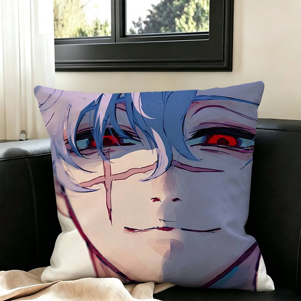 Bunny Iglesias Manga Square Double-Sided printed Pillow Case Bedroom Bedside Pillow Sofa Cushion Cover