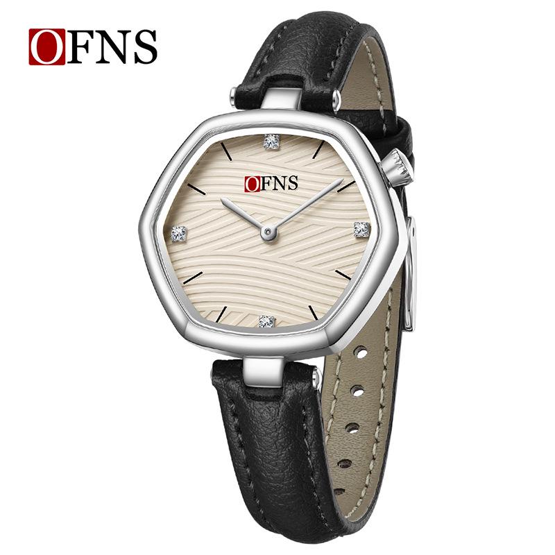 Oufanni Vintage Hexagonal Women's Quartz Waterproof Watch - No Second Hand Design