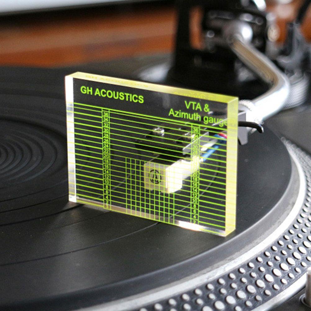 Horizontal VTA Balance&Azimuth Adjustment Ruler Vinyl Record Player Measuring Phono Tone Arm VTA/Cartridge Azimuth Ruler