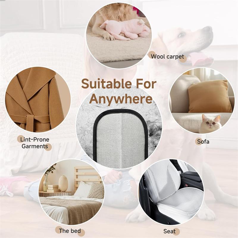 2PCS Pet Hair Remover Large Size Pet Electrostatic Hair Removal Gloves Cat Hair Removal Brush