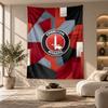 Dekorativer Wandteppich, Charlton Athletic FC Aufdruck Wandkunst, Leichte Wanddekoration Für Schlafzimmer Hintergrund