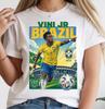 Vini Jr Brazílie Fotbalové Tričko | Retro Fotbalové Tričko ve Stylu WPA a Dětské Tričko