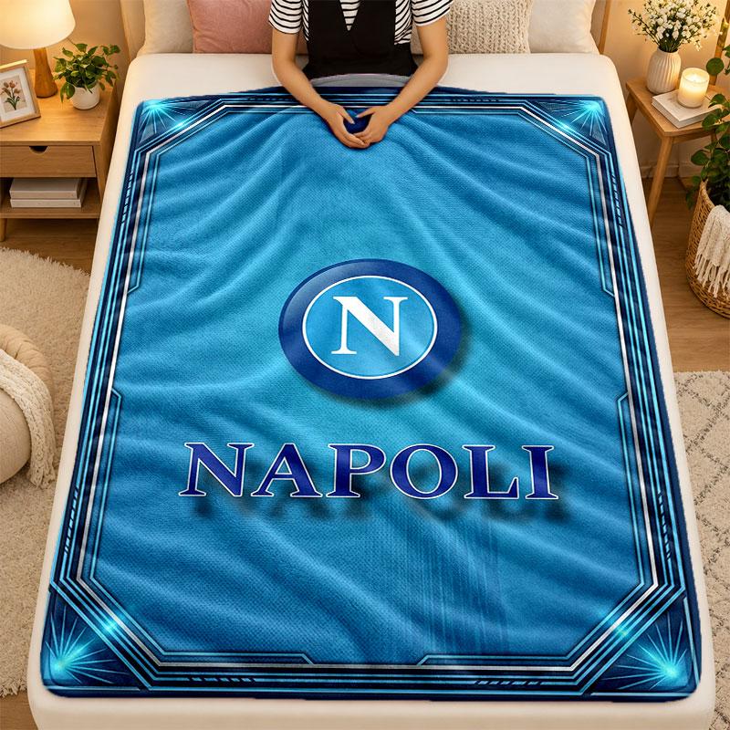 Flanell-DeckeNeapel FC Warme Weiche Überwurfdecke für den Innenbereich Sofa Bett Wohnzimmer